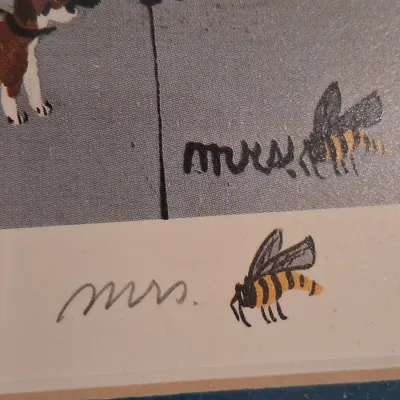MRS BEE SIGNED AND NUMBERED PRINT "THE PET PARADE" ANN RUGH BAKER
