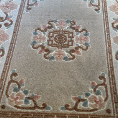 ARTIFICIAL TREE WITH WOVEN BASKET AND CALLAWAY RUG