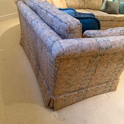 HIGHLAND HOUSE SECTIONAL SOFA WITH CLASSIC FLOOR LENGTH SKIRTS