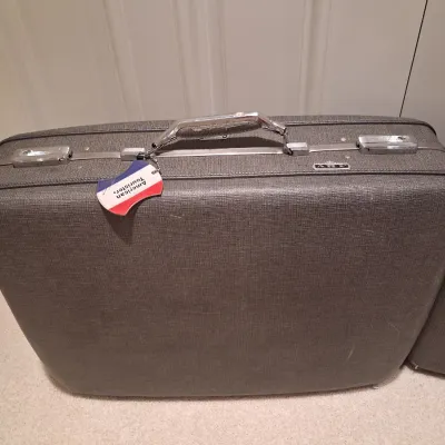 2 VINTAGE AMERICAN TOURISTER SUITCASES AND A GARMENT BAG