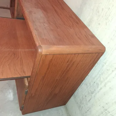 ADJUSTABLE SHELF DOUBLE BOOKCASE AND MEDIA STAND OR MICROWAVE CART