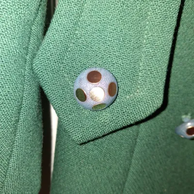 LADIES WOOL COAT WITH A FUR COLLAR