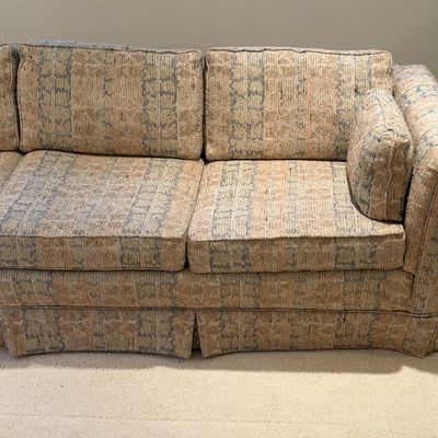 HIGHLAND HOUSE SECTIONAL SOFA WITH CLASSIC FLOOR LENGTH SKIRTS