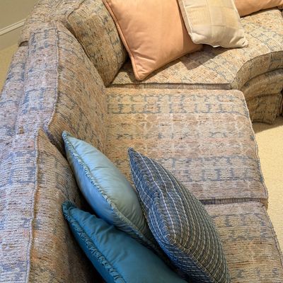 HIGHLAND HOUSE SECTIONAL SOFA WITH CLASSIC FLOOR LENGTH SKIRTS
