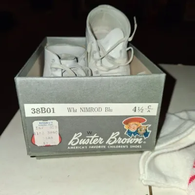 1960'S BOYS SIZE 2 BEST DRESSED OUTFITS AND BUSTER BROWN SHOES 4 1/2