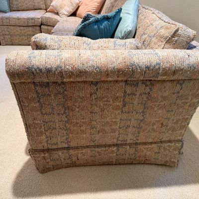 HIGHLAND HOUSE SECTIONAL SOFA WITH CLASSIC FLOOR LENGTH SKIRTS