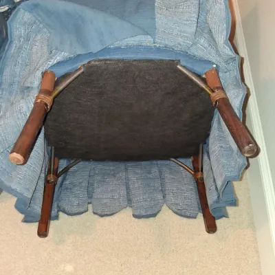 UPHOLSTERED SIDE CHAIR AND A LILLIAN VERNON QUILTED THROW AND PILLOW