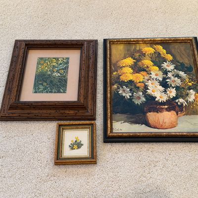 3 BEAUTIFUL FLORAL PICTURES