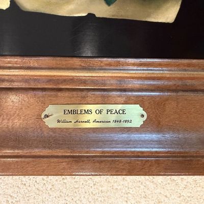 WILLIAM HARNETT “EMBLEMS OF PEACE” FRAMED PICTURE