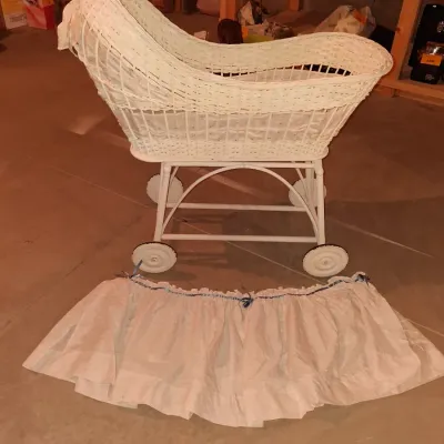WICKER BASSINET SOLD AS A DISPLAY ITEM