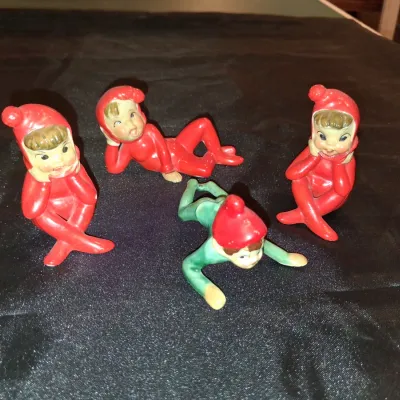 PIXIE ELF FIGURES MARKED "JAPAN"