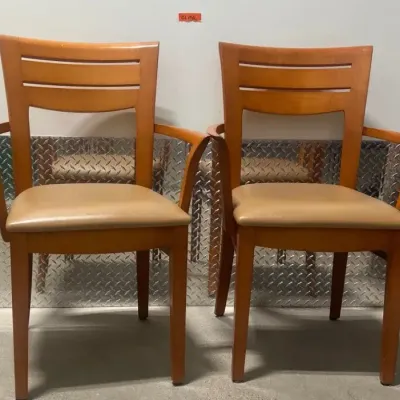 CL106 Wooden Ladder Back Arm Chairs