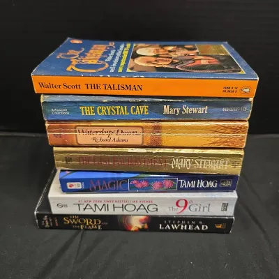 Paperback Books - Mary Stewart, Richard Adams, Stephen R. Lawhead, The Last Enchantment, Magic