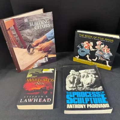 4 Art & Crafting Guide Books - Woodworking, Sculpture, Strategy, Home