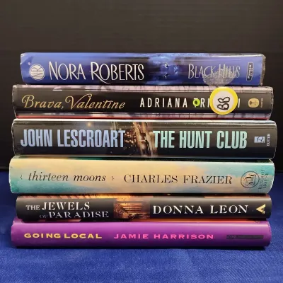 6 Hardback Thriller Fiction Books - Charles Frazier, Donna Leon, Nora Roberts, John Lescroart