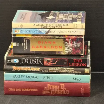 Vintage Sci-Fi & Fantasy Paperback Books - Diana Gabaldon, John MacDonald, Tim Lebbon, Farley Mowat