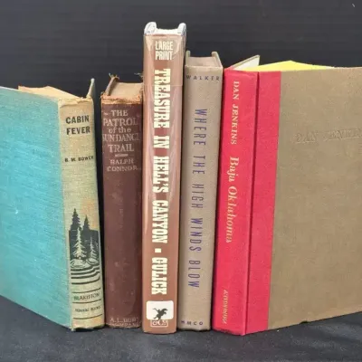 5 Vintage Western & Fiction Hardcover Books - Bill Gulick & Dan Jenkins