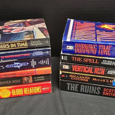 Paperback Books - Koontz, Smith, Shadow Catcher, Vertical Run, The Spell, Poisoned Rose, Glass