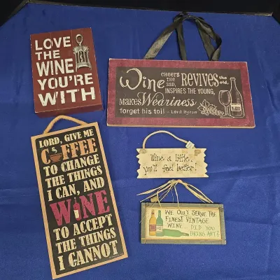 Love The Wine You're With - Funny Wine Decor, Wooden Signs