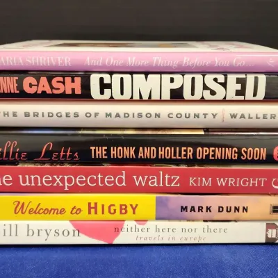 7 Good Reads - Maria Shriver, Bridges Of Madison County, Bill Bryson, Rosanne Cash, Mark Dunn