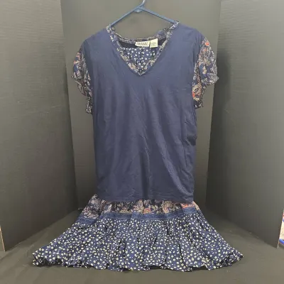 Women's Western Wear Outfit - Bill Blass, Blue Paisley Pattern, Matching Long Skirt L & Top XL