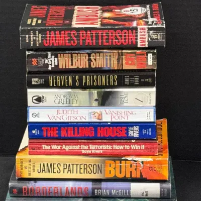10 Thriller Mystery & Fiction Books - Volumes, James Patterson & Wilbur Smith