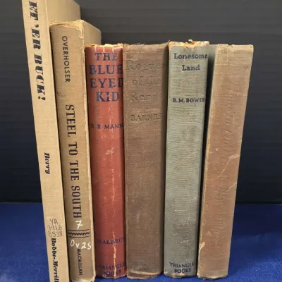 Vintage Hardback Books - Rogues Of The Range, Lonesome Land, The Blue-Eyed Kid, Steel To The South