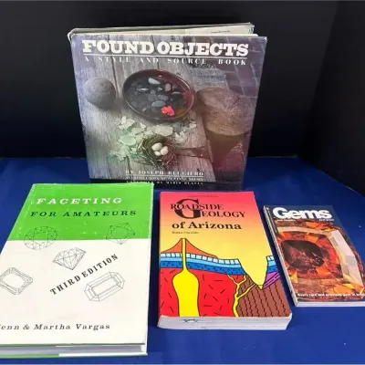 4 VTG Mining Gemstone Books - Found Objects, AZ Geology, Gems, Faceting For Amateurs