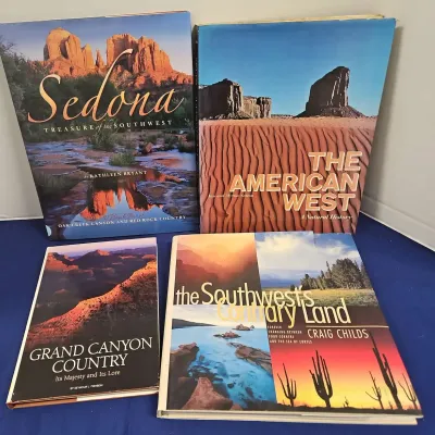 4 Vintage Southwest Hardback Coffee Table Books - The American West, Sedona, Grand Canyon