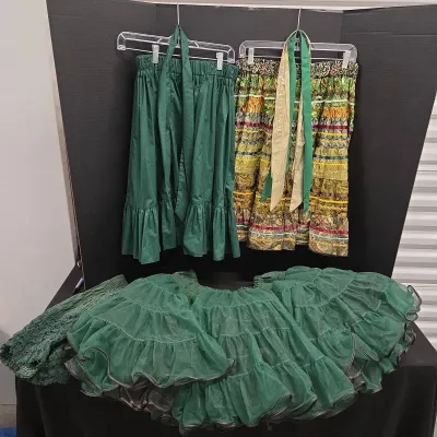 Square Dancing - Skirts & Petticoat - Green, Gold