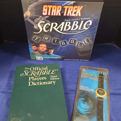 NEW! Star Trek Scrabble, Watch & Game, Star Trek Digital Watch, The Official Scrabble Dictionary
