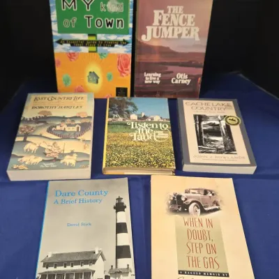 Travel Theme Vintage Books - Otis Carney, Dorothy Hartley, Sophie Echeverria