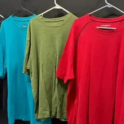 4 Men’s T-Shirts - Columbia Green, Harbor Bay Teal, Nordic Track Black & Red