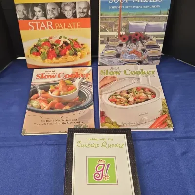 Cookbooks - Slow Cooker, Star Palate, Lee Bailey's Soup Meals, Cooking w/ The Cuisine Queens