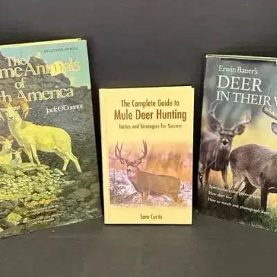 3 Vintage Deer & Big Game Hunting Books - Jack O'Connor Erwin Bauer Curtis