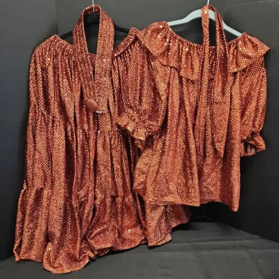 Women's Sparkly Copper Country Western Dancing Outfit - Size M, Cross Eyed Cricket Brand