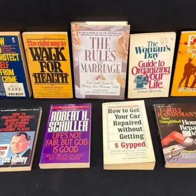 9 Vintage Advice & Self-Improvement Books - Robert Schuller, Organizing, Marriage