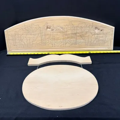 Wood Working - Panel 31x9.5", Pre Drawn Forest Scape, Saloon Sign Blank 16.5x16"