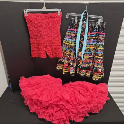Square Dancing - Skirts & Petticoat- Multi-colored, Pink, Red
