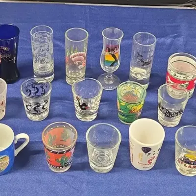 Souvenir and Novelty Shot Glasses - Arizona, Atlanta, Texas, California, New Orleans, Star Trek
