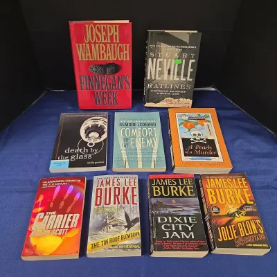 Crime Fiction and Mystery Books - James Lee Burke, Elmore Leonard, Holden Scott