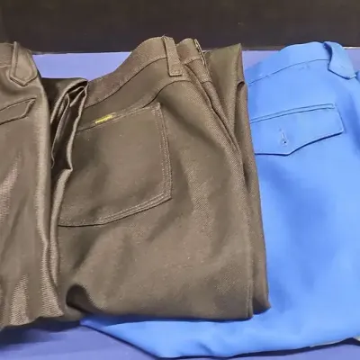 4 Pairs Mens Dress Casual Pants - Dress Black, Casual Black, Blue, Light Blue