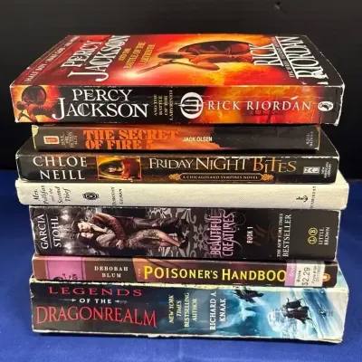 7 Fantasy Thriller Novels - Riordan, Chloe Neill, Beautiful Creatures, Knaak, YA
