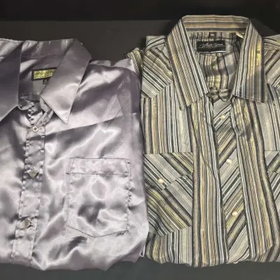 Men's Party Shirts - White Horse XXL, Henri Valdise Collection XL, Long Sleeved Statement Pieces