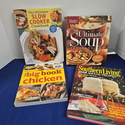 4 Cookbooks - Dinner & Dessert, Betty Crocker, Reader's Digest, Some Vintage