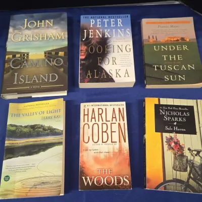 6 Popular Fiction Books - Nicholas Sparks, Harlan Coben, John Grisham