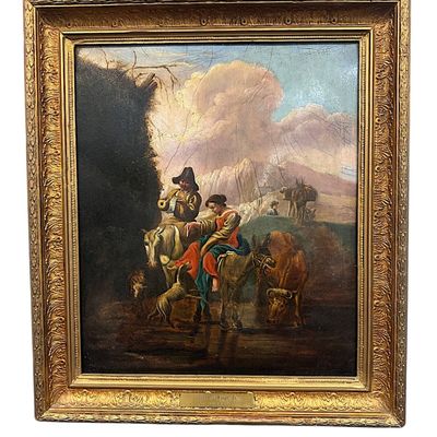 Sale Photo Thumbnail #154: WILLIAM JOSEPH SHAYER JR (British 1811-1892) OIL ON BOARD