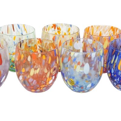 Sale Photo Thumbnail #257: SET OF 7 MURANO STEMLESS WINE GLASSES