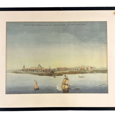 Sale Photo Thumbnail #227: ANTIQUE PRINT NIEUW AMSTERDAM (MANHATTEN) FRAMED