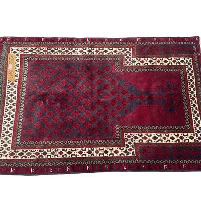 Sale Photo Thumbnail #217: FINE HAND KNOTTED BALUCH PRAYER RUG